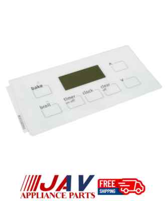 For Frigidaire Range Oven Control Overlay White Inv# RS297