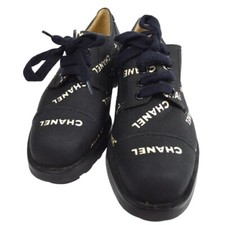 Chanel Sneakers Shoes Black Canvas 36 C 735 500090 17300