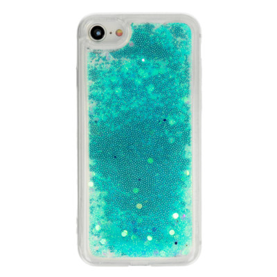 Apple iPhone XS Max BLAU FUN Case Sternenstaub Hülle Liquid Tasche Glitzer