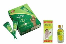 6 X NEHA Mehndi Mehandi Henna Cone Temporary Body Hina Tattoo Mehndi Oil Free