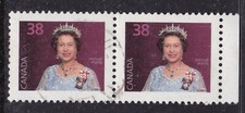 Canada 1987 Queen Elizabeth 38c Pair Fine Used SG 1162b VGC