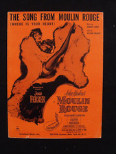 The Song From Moulin Rouge Where Is Your Heart 1953 Sheet Music