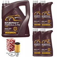 MotoröL Set Mannol Energy Formula 5W-40 9 Liter + ÖLfilter FüR Mercedes R-Klasse