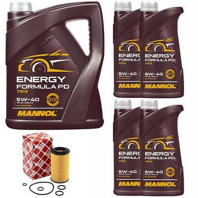 Motoröl Set MANNOL Energy Formula 5W-40 9 Liter + Ölfilter für Mercedes R-Klasse