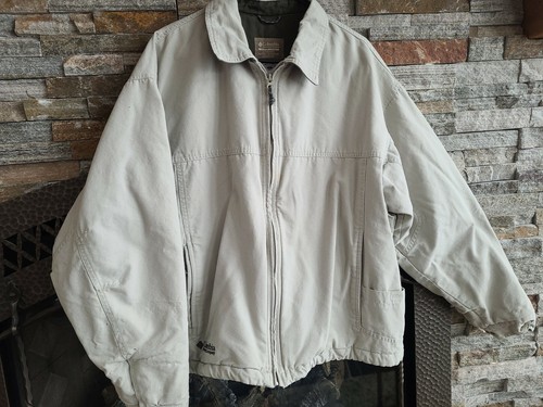 Columbia Mens Khaki Canvas Bomber Field 