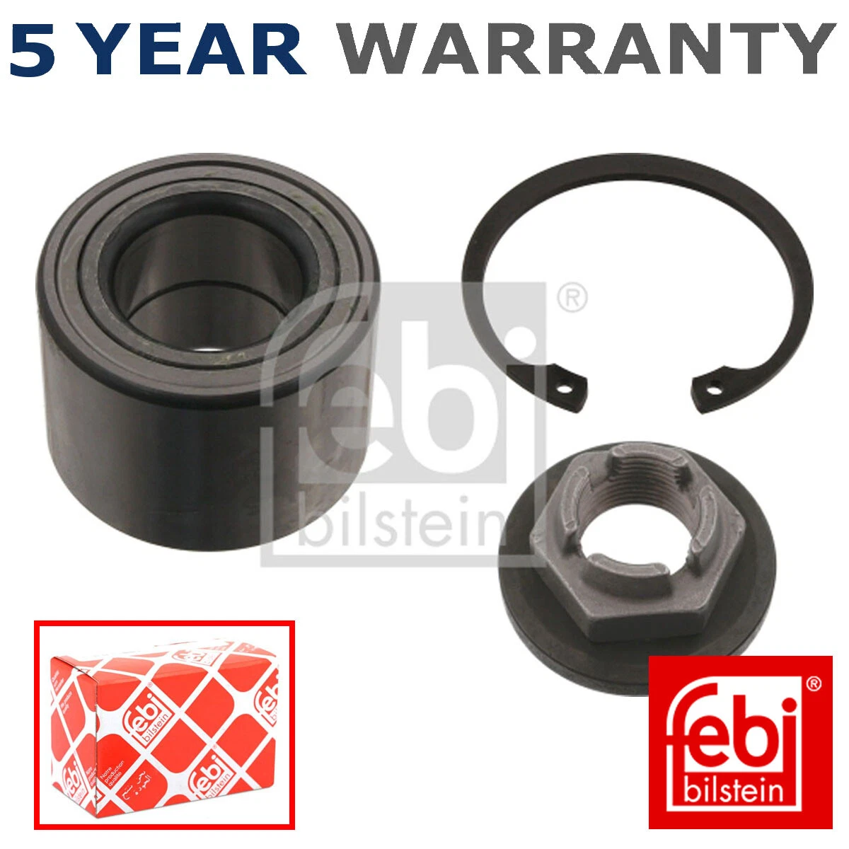 Par De Kits De Cojinete De Rueda Trasera Para Ford Fiesta MK6 2002-2009, Incluye Aro Y Tuerca, Marca Energized Customs