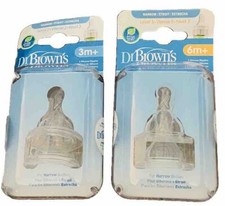 Dr. Brown's Natural Flow 2-Pack Level Three Four Silicone Nipples 3m-6m