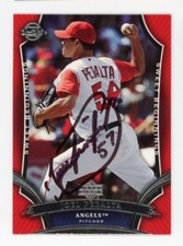 SIGNED BASEBALL CARD AUTO 2005 UPPER DECK SWEET SPOT JOEL PERALTA ANGELS #126
