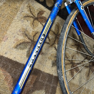 Vintage Peugeot Frame Set Aztec 63cm Record Du Monde Blue France