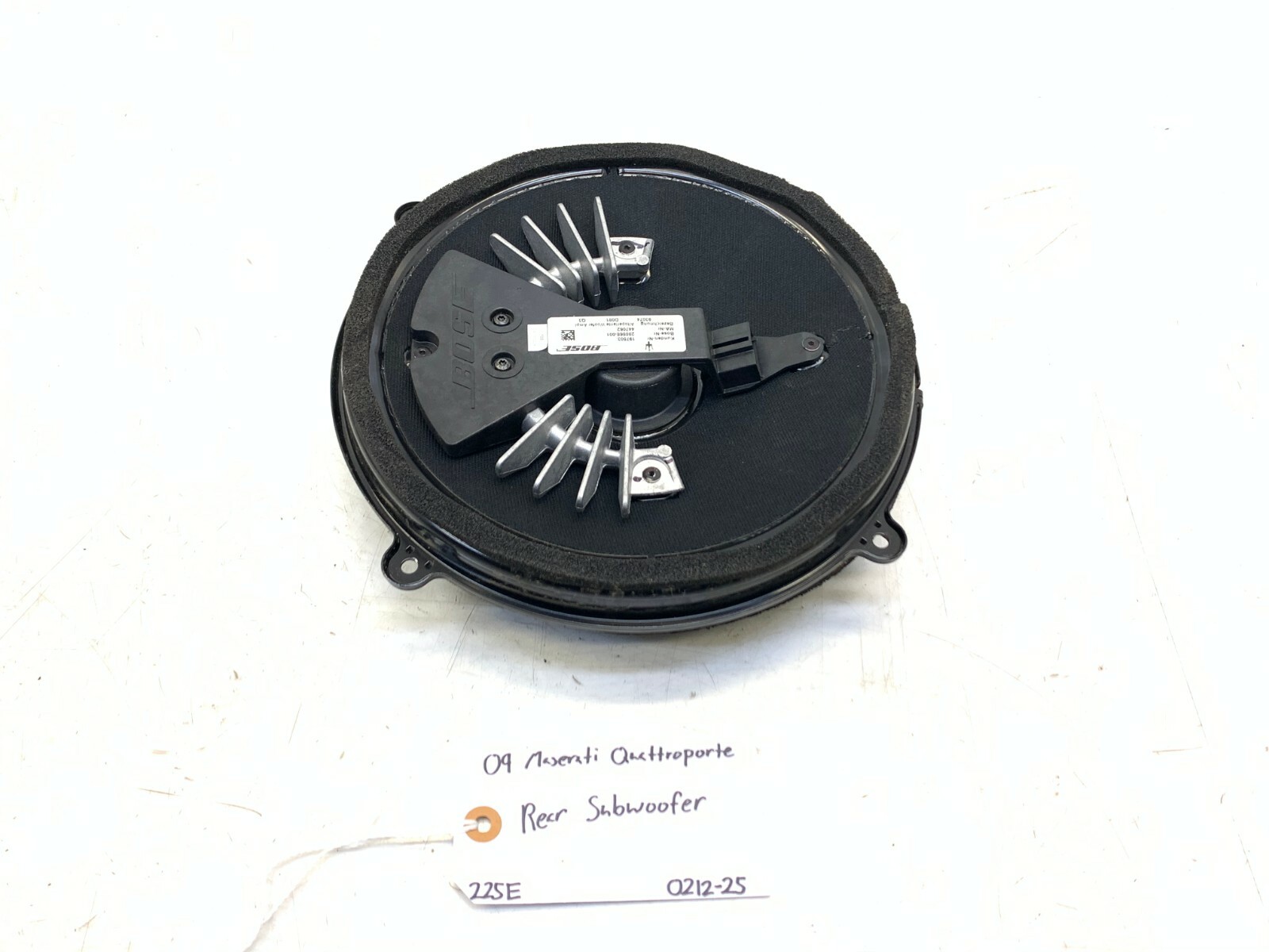 08 09 10 11 12 MASERATI QUATTROPORTE REAR SUBWOOFER SPEAKER OEM 280868-001