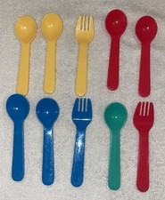 Lot Of 10 Pretend Play Kids Toy Silverware Utensils