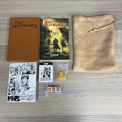 TINY WASTELANDS GALANT KNIGHT GAMES 2018 BAG SET HARDCOVER RULES DICE CARDS