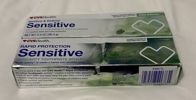 CVS Health Toothpaste RAPID PROTECTION Sensitive Extra Fresh 4 OZ (lot 2)