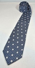 Vineyard Vines Luxury Silk Tie w/Blue White Snowflakes Hand Picked by Shep  Ian