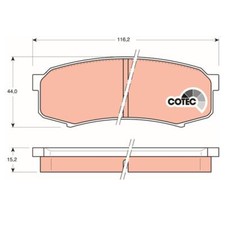 TRW GDB1182 Plaquettes de Frein Arrière pour Toyota Lexus