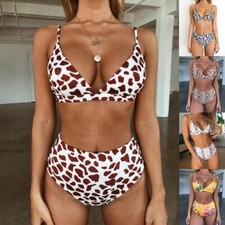 High Neck Chic: Women's Padded Push-Up Bikini Set, Elevating Swimwear Fashion