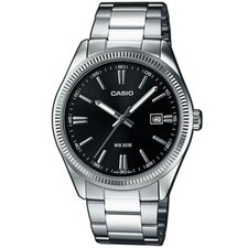 Casio MTP-1302D-1A1 Men's Wristwatch NEW Analog Classic Silver Stainless Steel
