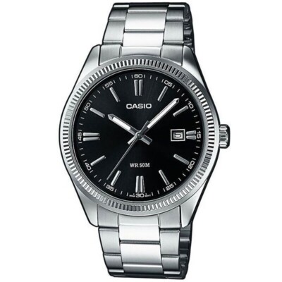 Casio MTP-1302D-1A1 Men's Wristwatch NEW Analog Classic Silver Stainless Steel
