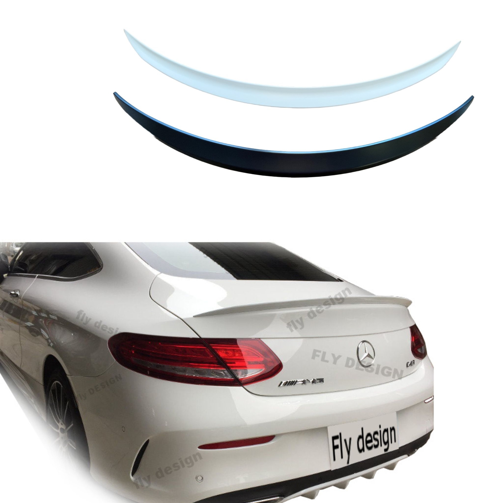 Rear Spoiler Suitable for MERCEDES C205 Coupe 2 Door C63 A-Still C300 C250 C