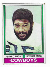 1974 TOPPS JETHRO PUGH #387 DALLAS COWBOYS