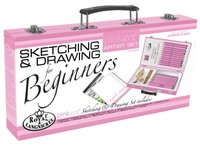 Royal & Langnickel Pink Art Beginner Artist Sketching And Drawing Wood Box Set Royal & Langnickel Pink Art Beginner Artist Sketching And Drawing Wood Box Set