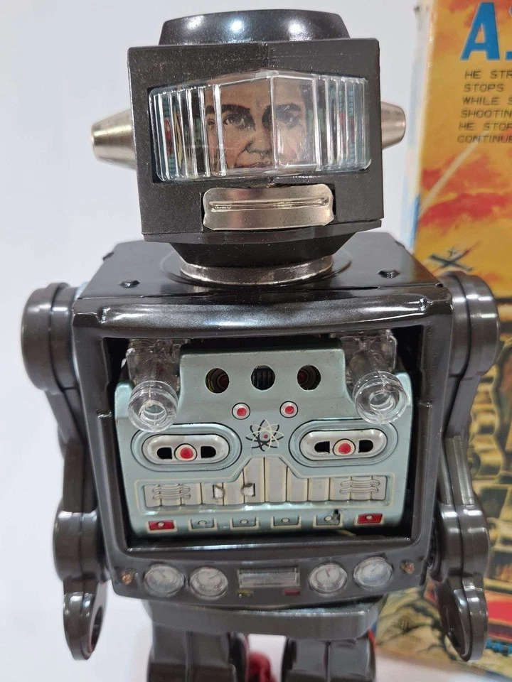 Robot super astronauta vintage Horikawa Tin Rotate Batter-O-Matic años 60 ¡¡probado!!! Foto 4 de 4