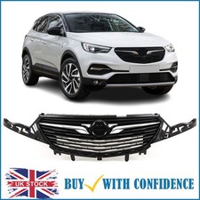 Front Bumper Upper Grille W/Chrome Trim For Vauxhall Grandland X 07/2017-06/2021