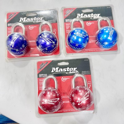 Lot Of 6 Sphero By MasterLock 2075TAST Smooth Spin NEW / SEALED!