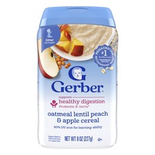 Cereal, 2nd Foods , Oatmeal Lentil Peach Apple, 8 oz 227 g