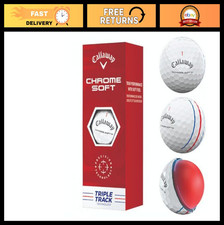 Premium Triple Track Golf Balls - Chrome Soft, White, 3-Pack, 2022 Edition