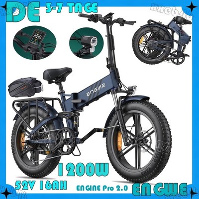 Engwe Engine Pro 2.0 20zoll E-Mountainbike 1200W OffRoad Elektrofahrrad 48V 16Ah