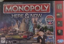 Hasbro Monopoly Here & Now Board Game Made in USA Ages 8+ Finance Theme