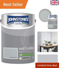 5L Manhattan Grey Silk Finish Paint | Interior Emulsion with Fantastic Coverage 8.80 per litre