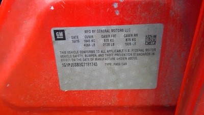 Engine ECM Electronic Control Module VIN P 4th Digit Fits 12-16 CRUZE 735073