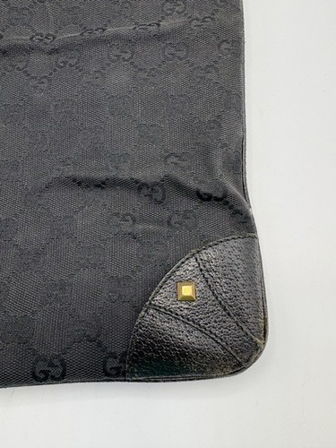 Gucci Cross Body Black Bag 12' Tall Zipper Closure Vintage Preowned (M) - Picture 2 of 21