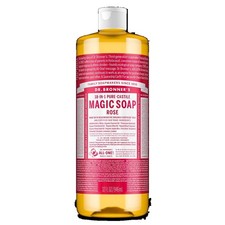 Liquid Castile Soap for Face Body and Hands Natural Rose Scented 32 fl oz