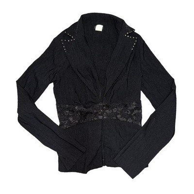 Gothcore bedazzled cross lace blazer by Vanity 