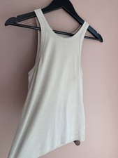 Toteme Curved Rib Tank Top Size M Beige Cotton Minimalist