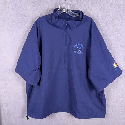 Zero Restriction Mens 2XL Golf 1/4 Zip Pullover Navy Jerry Quinlans Celtic Golf