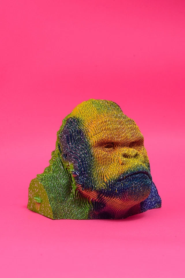 PUZZLE 3D CARTONIC - GORILLA - CARTONE PRETAGLIATO DA ASSEMBLARE DESIGN 57 PZ - Immagine 3 di 4