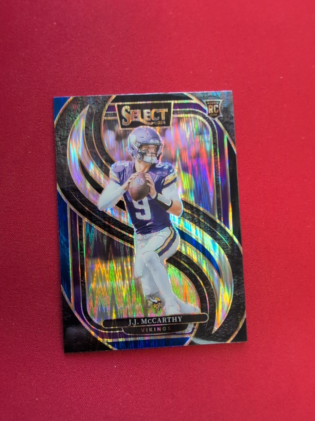 2024 Panini Select | Prizm Level |  J.J. McCarthy #134 | Black & Blue Shock