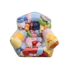 Durable Transparent PVC Storage Bean Bag Chair Cover Holds Many Plush