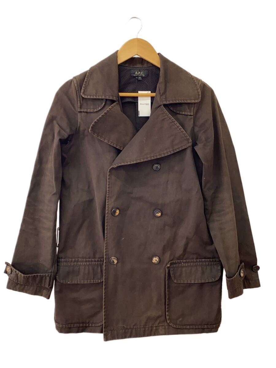 A.P.C. 90S//Short Trench Coat/36/Cotton/Brw/Plain  2274