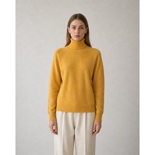 Loro Piana Cashmere Turtleneck Sweater Yellow