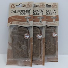 California Scents Vanilla Escape Hanging 3D Paper Air Freshener 3 Pack Bulk Deal