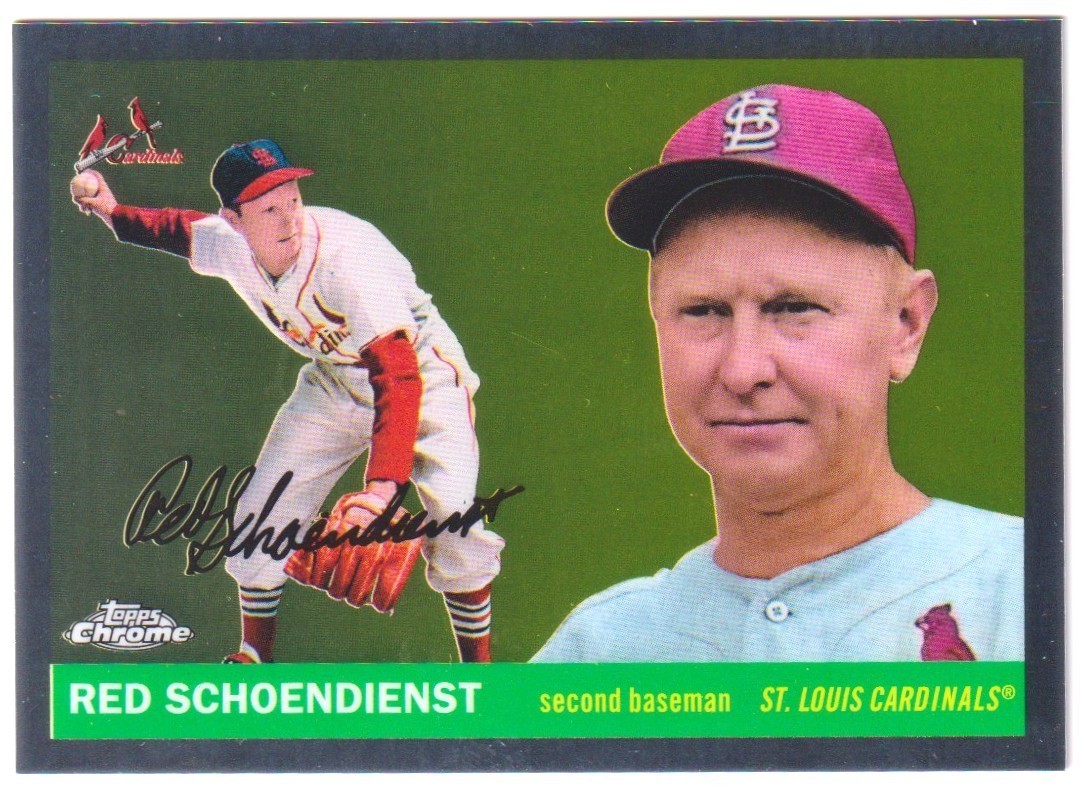 Red Schoendienst 2025 Topps Chrome Platinum #55NW-12 Cards That Never Were SP