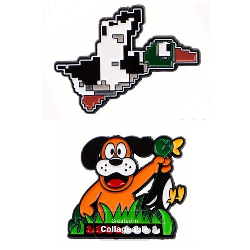 Lot 2 Duck Hunt - Funny 1980s Retro Nintendo Gaming Enamel Pin USA SHIPPING! - Afbeelding 1 van 5
