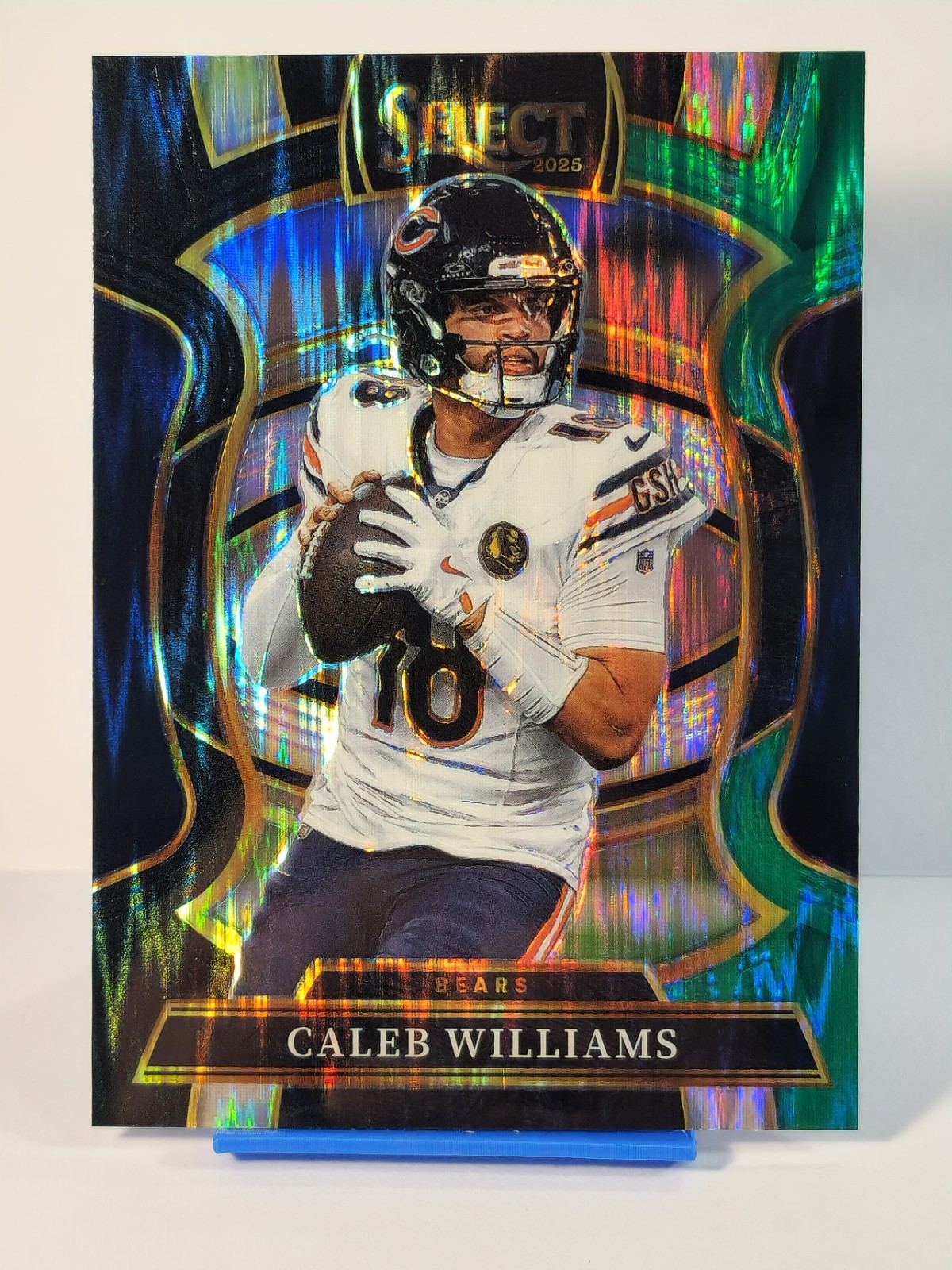 2025 Panini Select - Concourse Caleb Williams #73 Green & Yellow Shock Prizm
