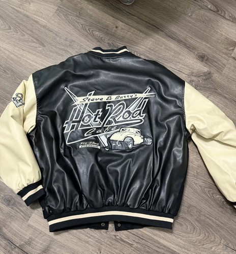 Steve & Barrys Hot Rod Cafe V-Eights Car Club Varsity Jacket Mens XL  not worn