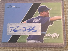 DANNY DUFFY 2008 JUST MINORS KANSAS CITY ROYALS BLACK ROOKIE AUTOGRAPH #17/25 RC